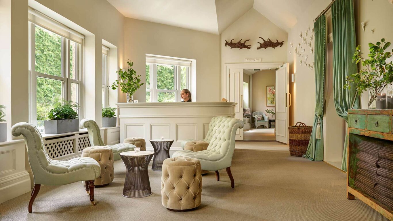 The Reception area of the Spa at Sheen Falls Lodge