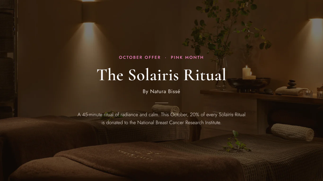 Elegant spa room with candlelit massage tables and serene decor, ideal for relaxation at The Solairis Ritual spa.